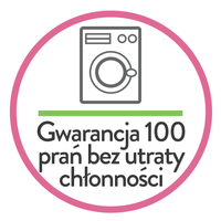 Gwarancja 100 prań bez utraty chłonności - majtki classic