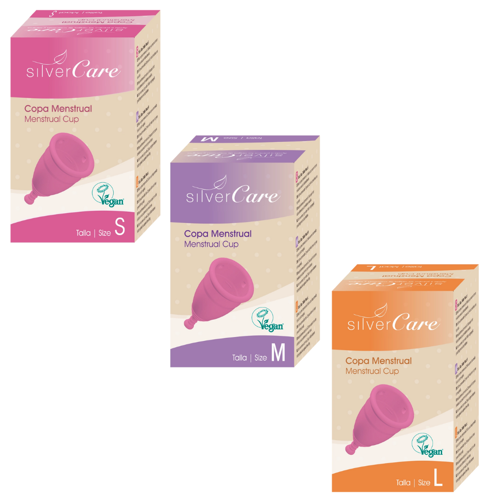 Pink menstrual cup (Silvery Care) - sizes S, M and L 1 piece.