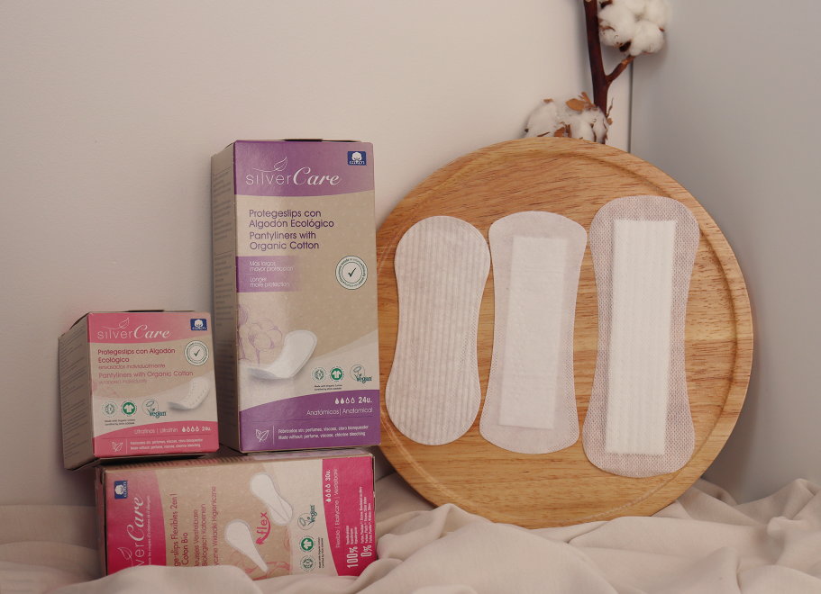 Wiederverwendbare Bio-Stilleinlagen Silver Care 100% Bio-Baumwolle 24 Stück