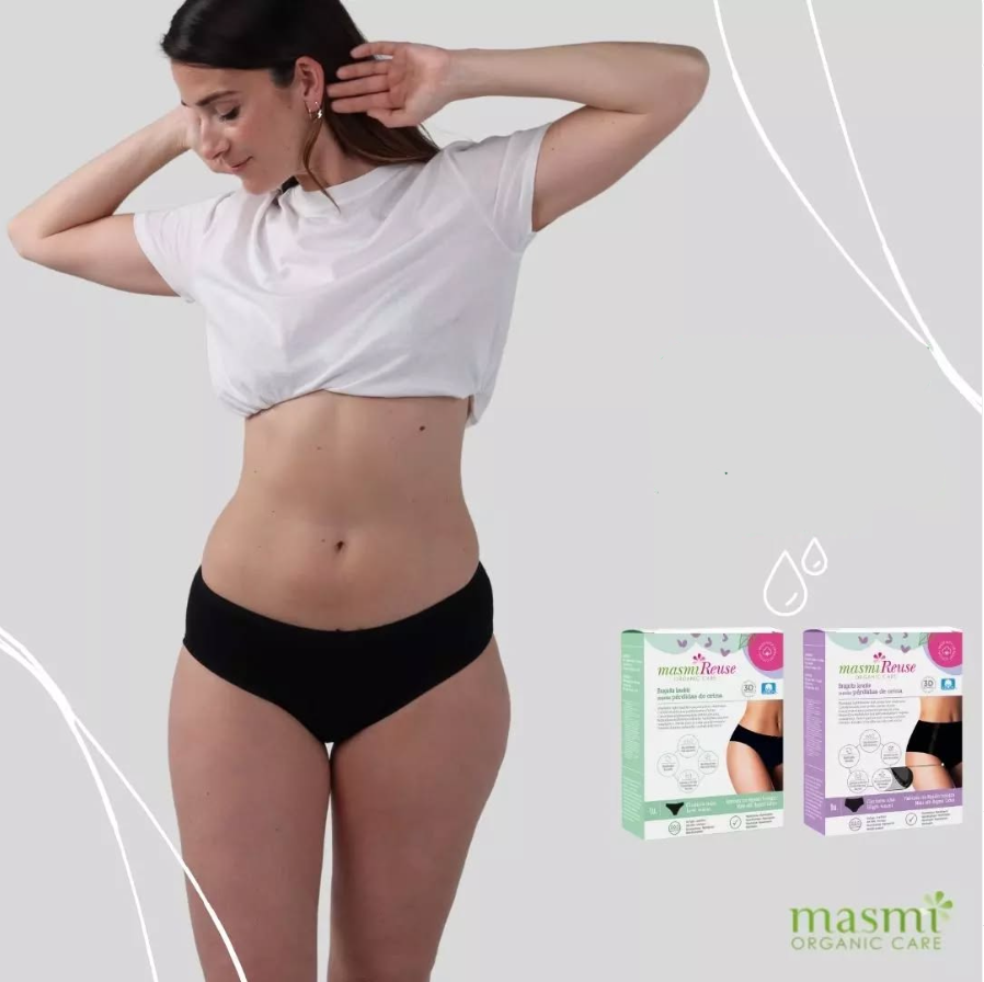 majtki menstruacyjne chłonne bawełna organiczna, ekologiczna bielizna menstruacyjna obfita miesiączka, wielorazowe majtki na obfity okres bez plastiku, bielizna menstruacyjna GOTS wysoka chłonność, majtki menstruacyjne zamiast podpasek obfity okres