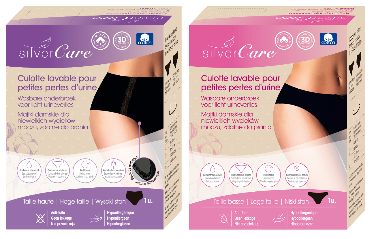 Silvery Care Period Underwear with triple absorption (166 g absorbency), high waist (sizes S, M, L and XL) 1 piece.