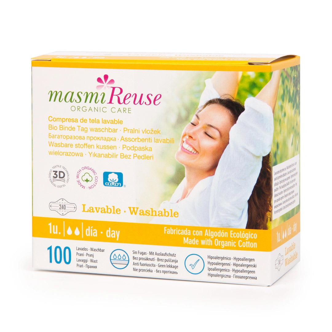 Podpaska wielorazowa ekologiczna bawełniana na dzień 100% BIO Masmi 1 szt.