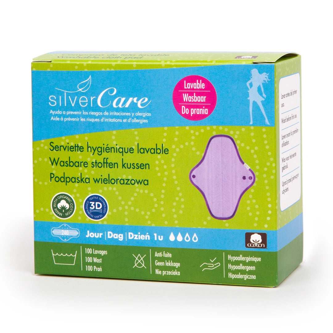 Organic Cotton Reusable Day Pad BIO SilverCare 1 piece